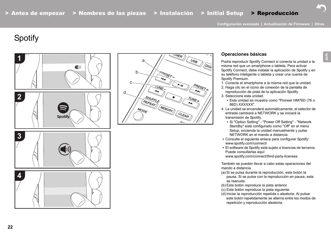 Spotify | Pioneer X-HM76 User Manual | Page 117 / 330