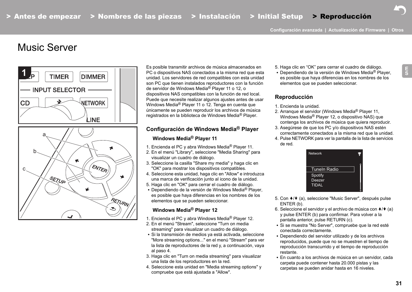 Music server | Pioneer X-HM76 User Manual | Page 126 / 330