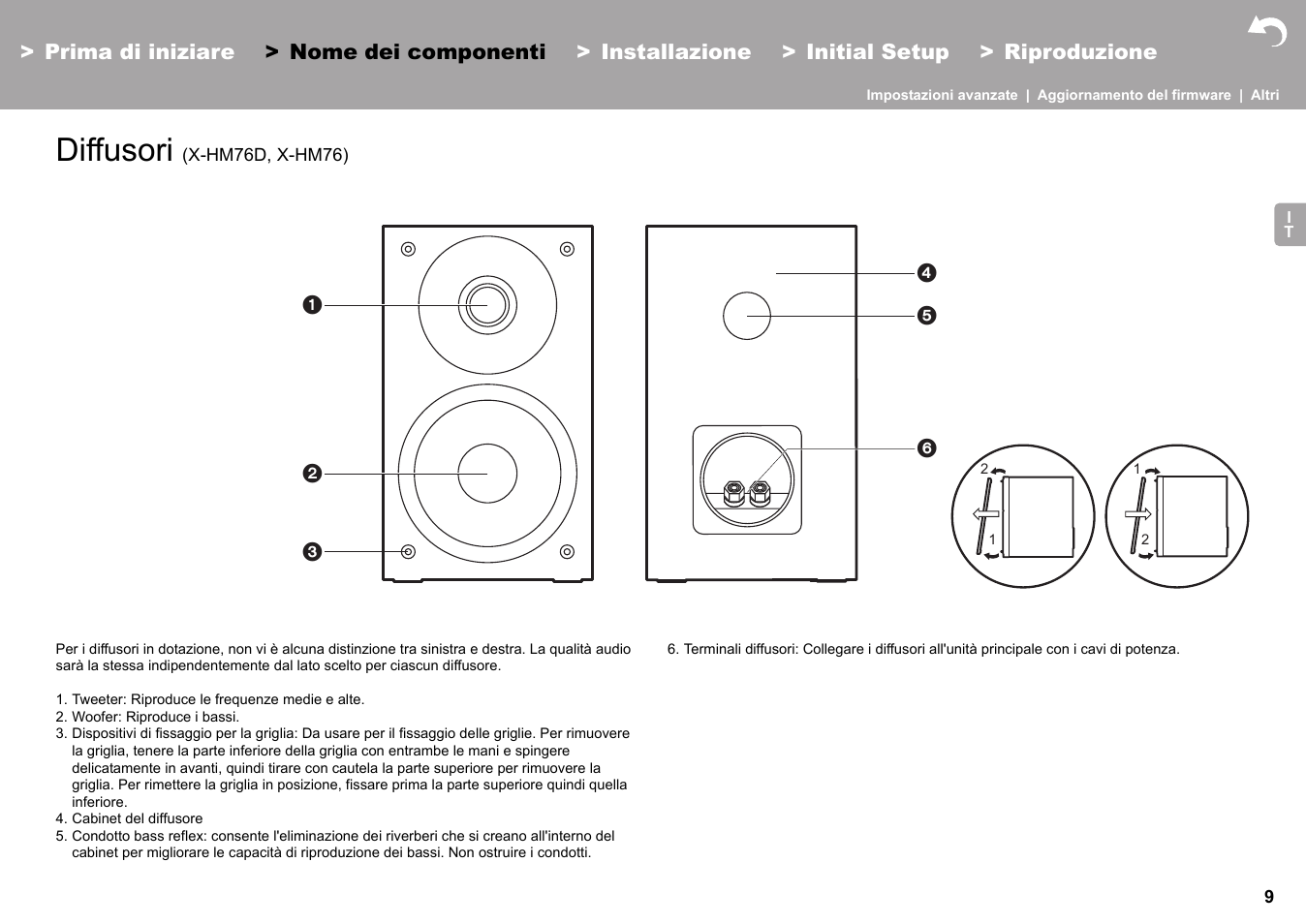 Diffusori (x-hm76d, x-hm76), Diffusori | Pioneer X-HM76 User Manual | Page 151 / 330