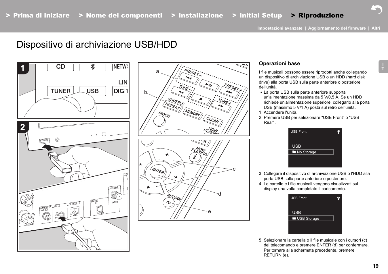 Dispositivo di archiviazione usb/hdd | Pioneer X-HM76 User Manual | Page 161 / 330