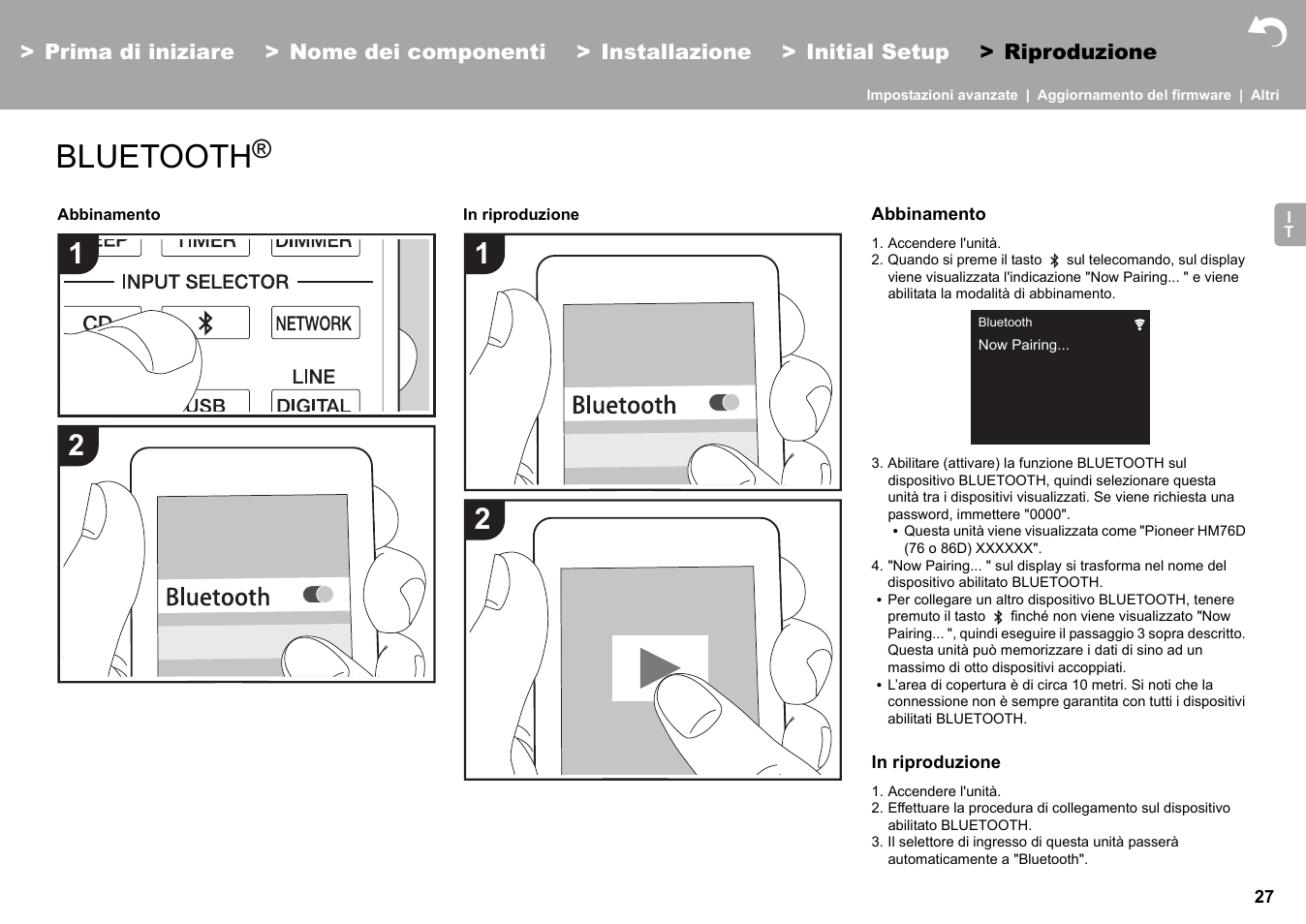 Bluetooth | Pioneer X-HM76 User Manual | Page 169 / 330