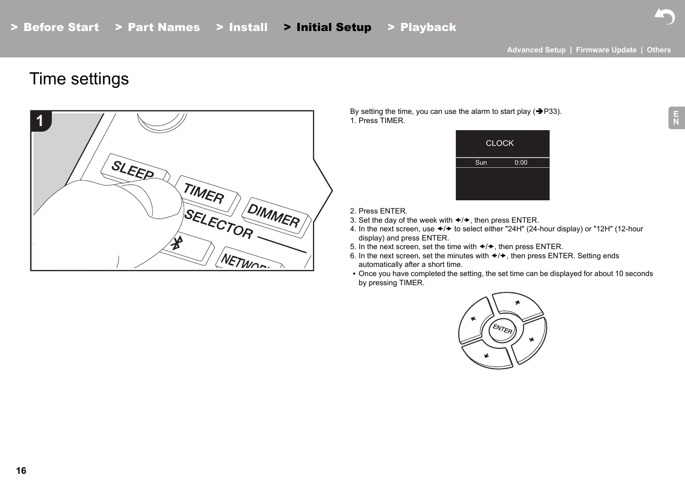 Time settings | Pioneer X-HM76 User Manual | Page 17 / 330