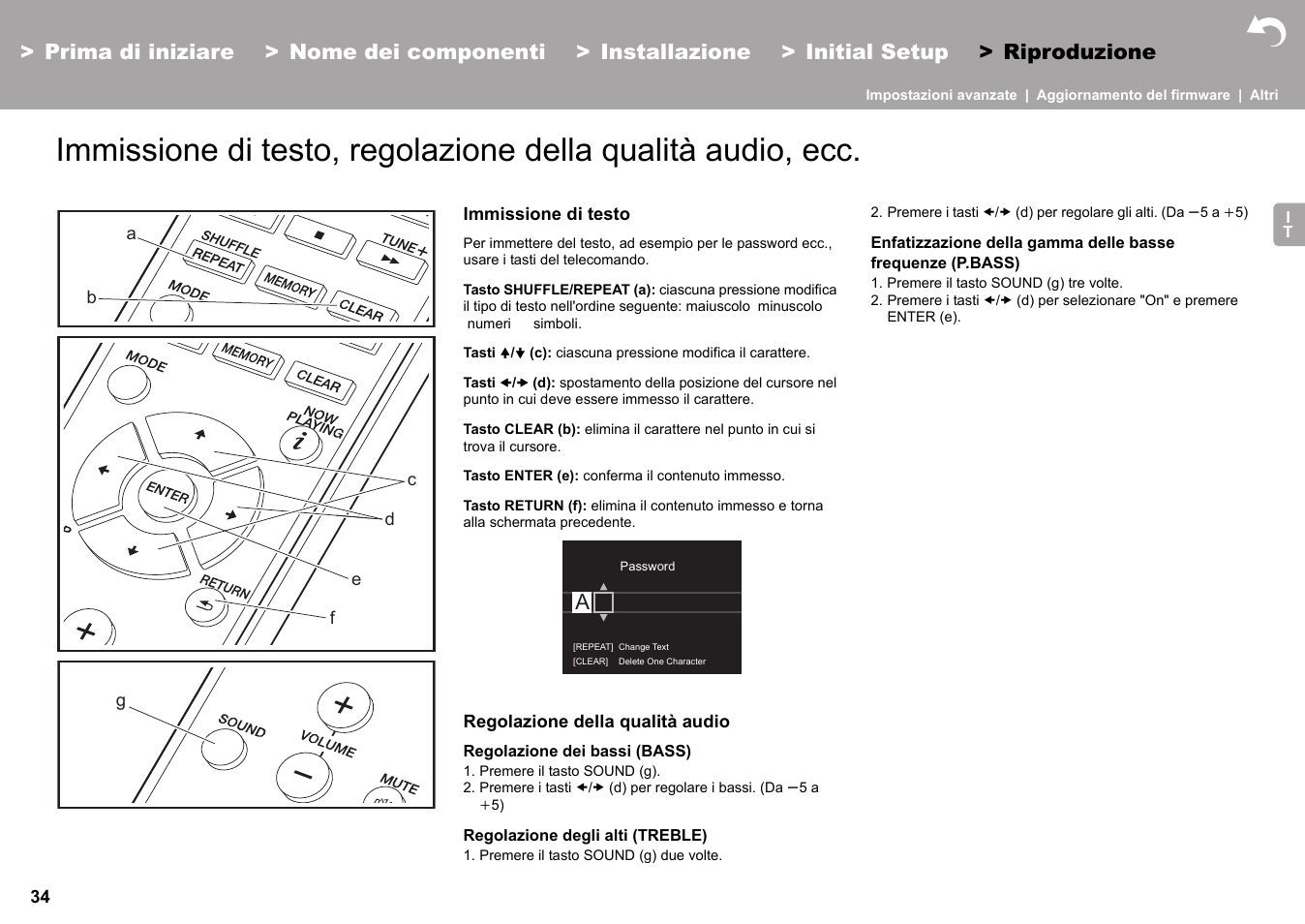 Immissione di testo" (äp34), Immissione di testo, Äp34) | Pioneer X-HM76 User Manual | Page 176 / 330