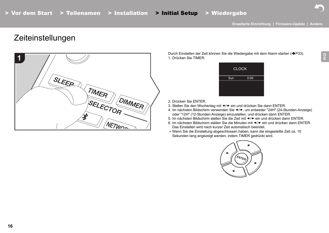 Zeiteinstellungen | Pioneer X-HM76 User Manual | Page 205 / 330