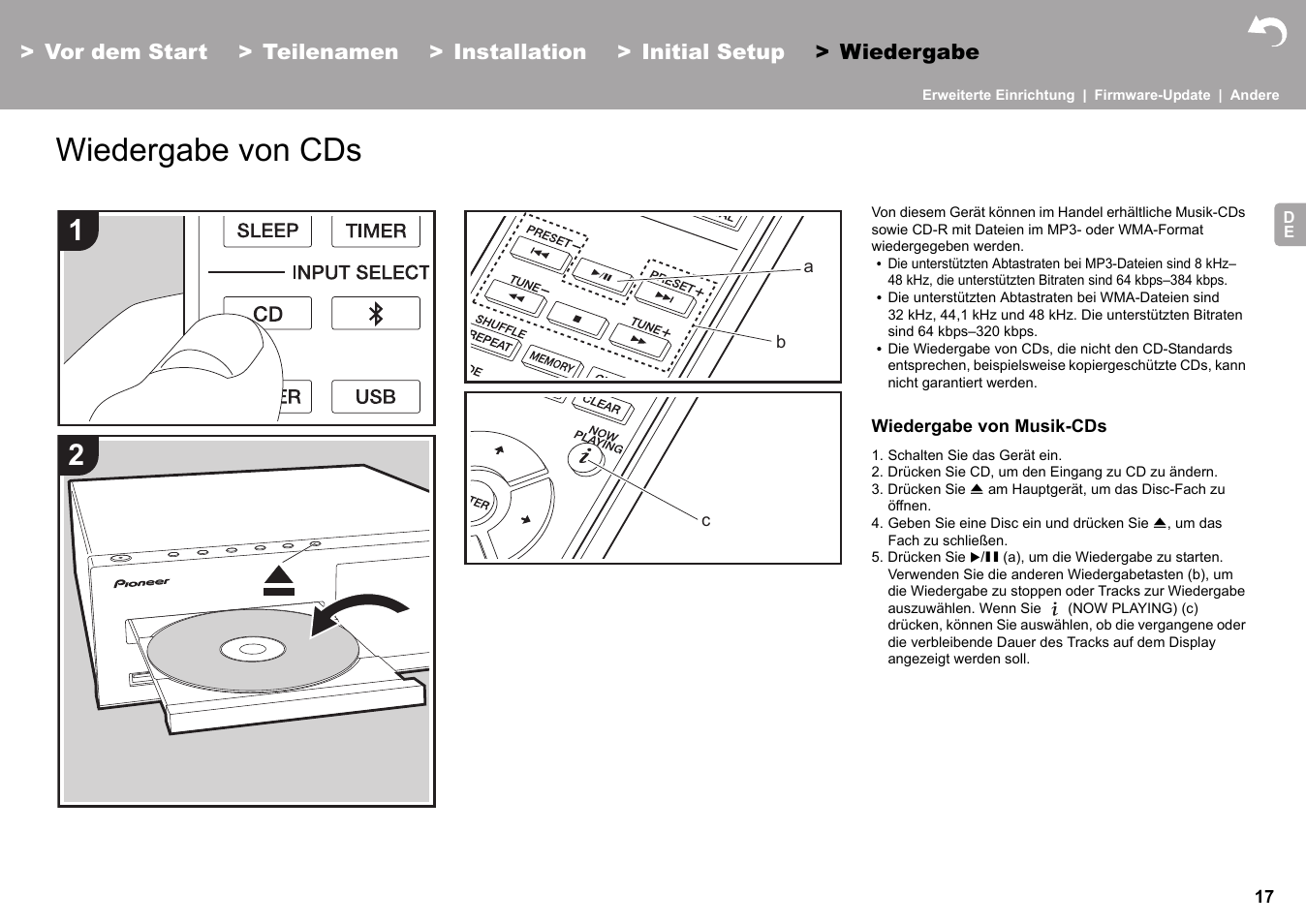 Wiedergabe wiedergabe von cds, Wiedergabe, Wiedergabe von cds | Pioneer X-HM76 User Manual | Page 206 / 330