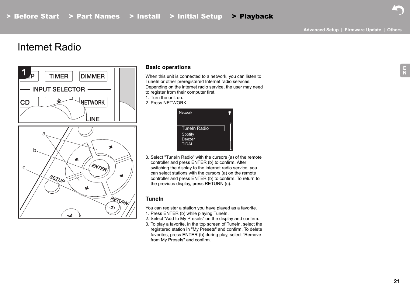 Internet radio | Pioneer X-HM76 User Manual | Page 22 / 330