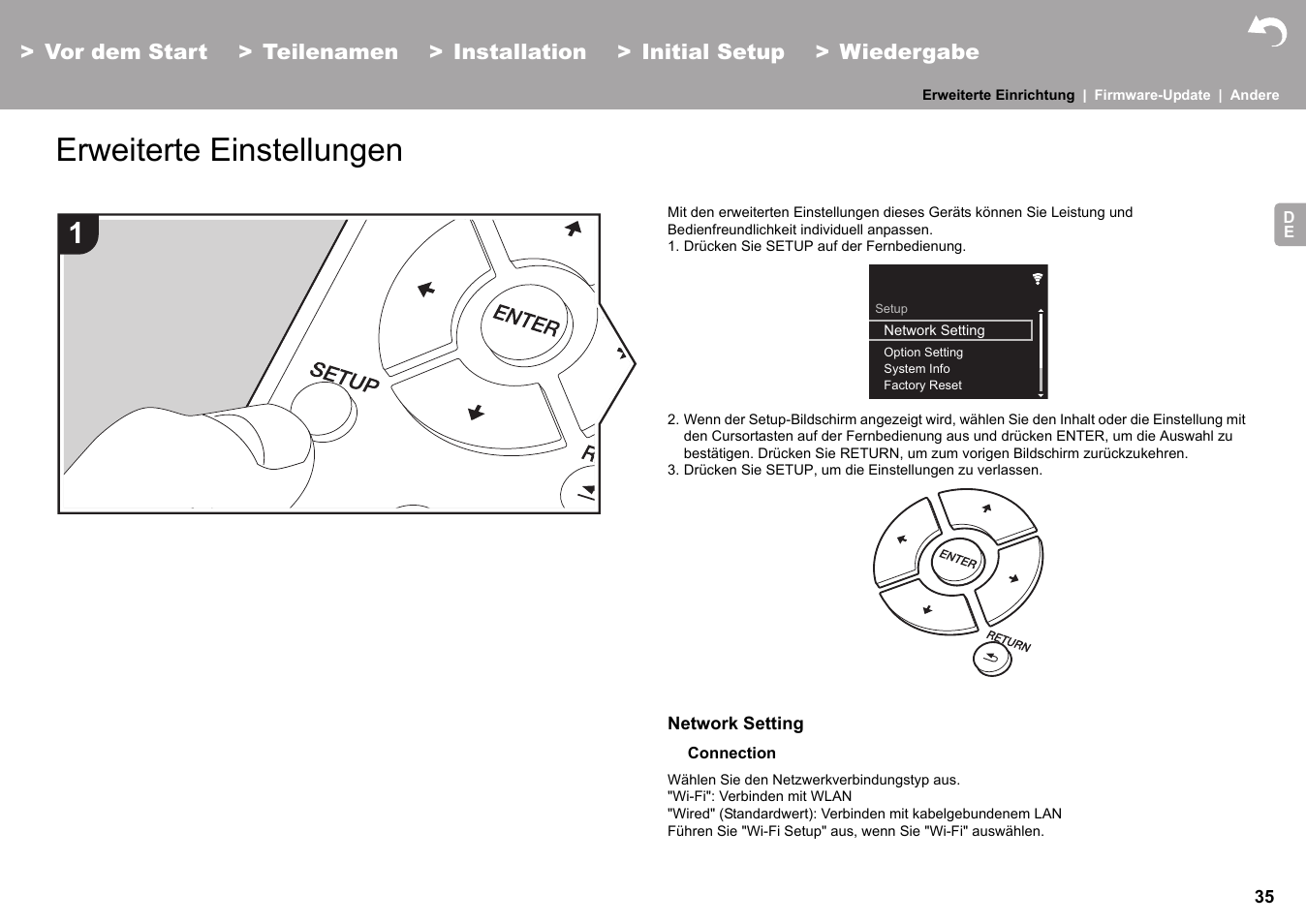 Erweiterte einrichtung, Erweiterte einstellungen | Pioneer X-HM76 User Manual | Page 224 / 330