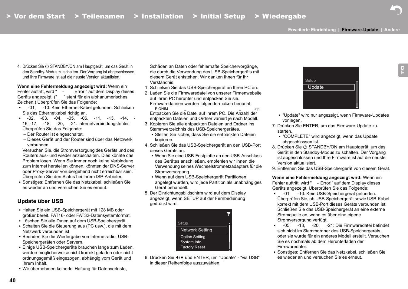 Update über usb | Pioneer X-HM76 User Manual | Page 229 / 330