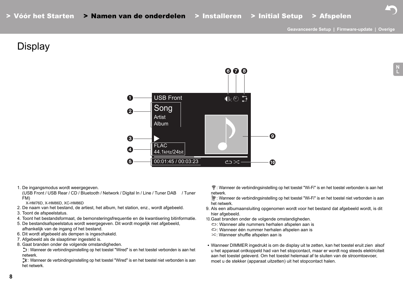 Display, Display (äp8), Song | Pioneer X-HM76 User Manual | Page 244 / 330