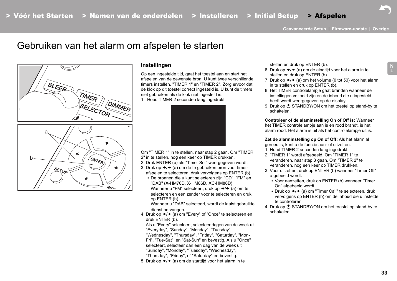 Gebruiken van het alarm om afspelen te starten, Len (äp33) te beginnen | Pioneer X-HM76 User Manual | Page 269 / 330