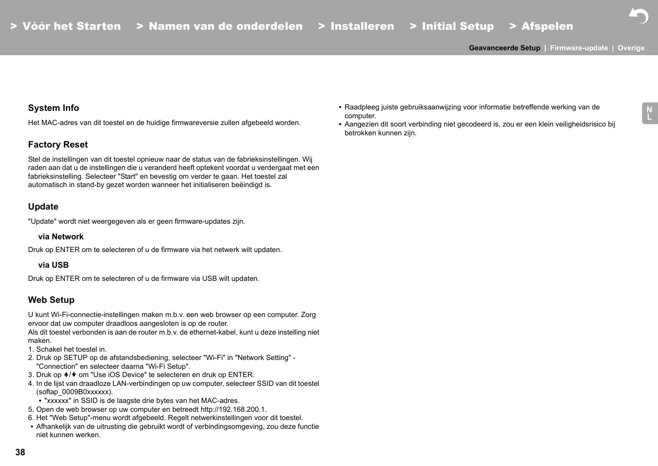 Pleeg "web setup" (äp38) | Pioneer X-HM76 User Manual | Page 274 / 330