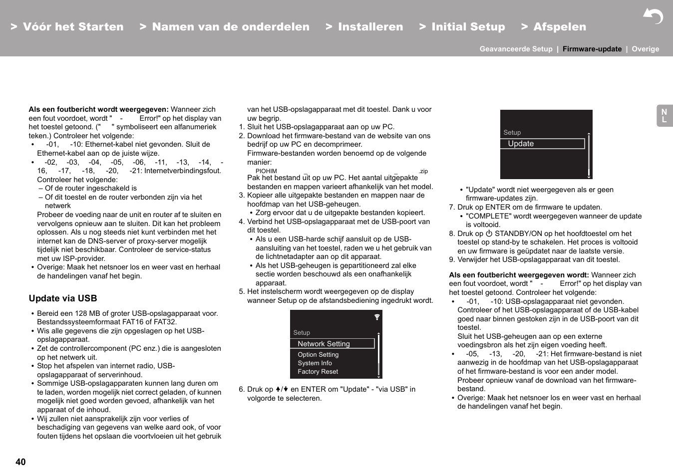 Update via usb | Pioneer X-HM76 User Manual | Page 276 / 330