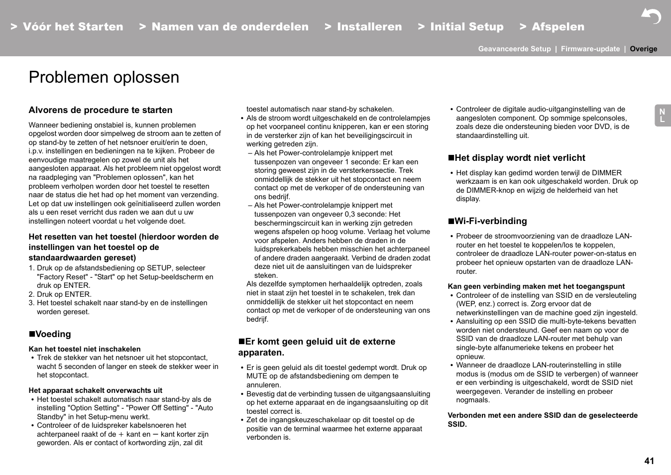 Overige problemen oplossen, Overige, Problemen oplossen | Pioneer X-HM76 User Manual | Page 277 / 330