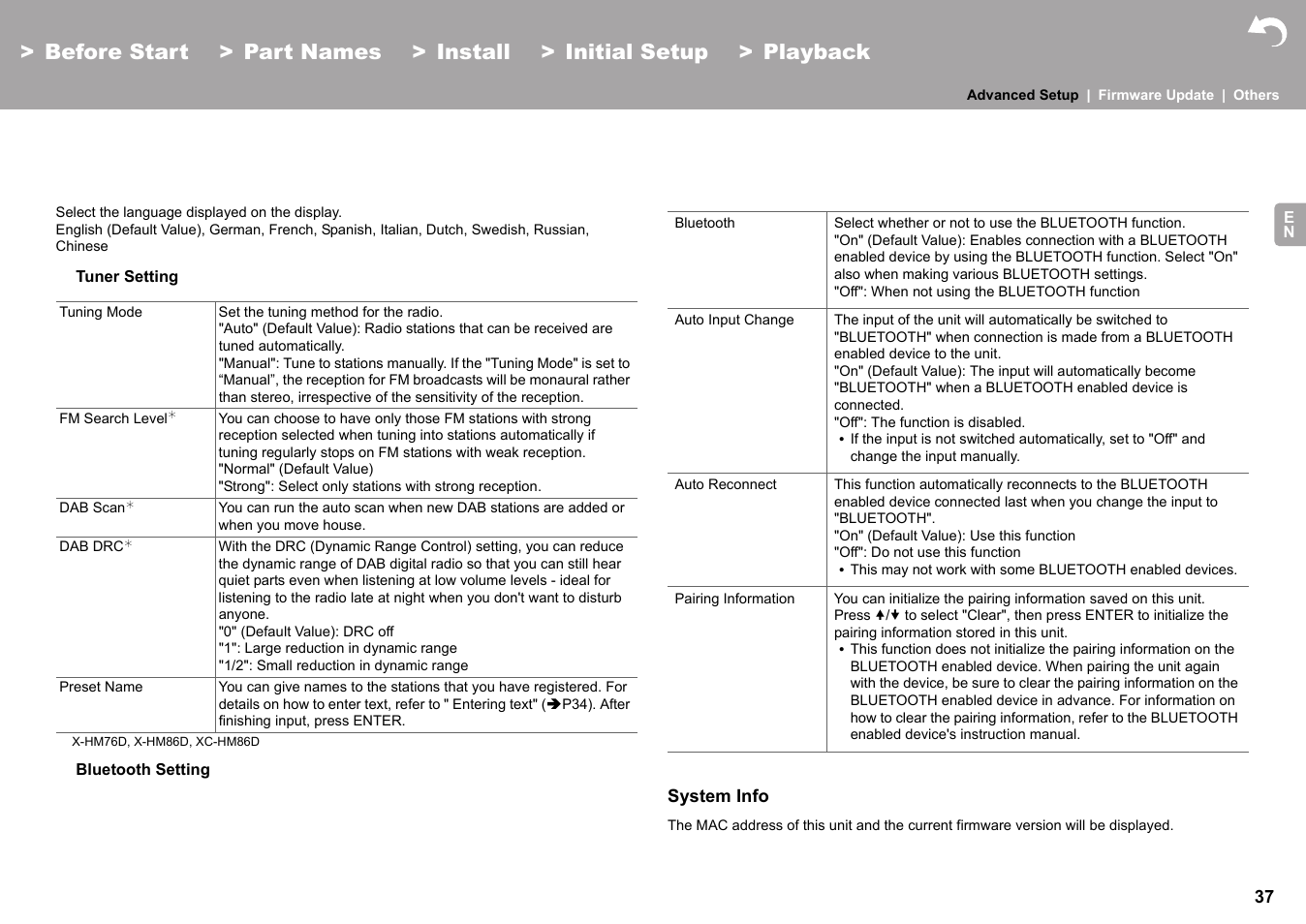 Pioneer X-HM76 User Manual | Page 38 / 330