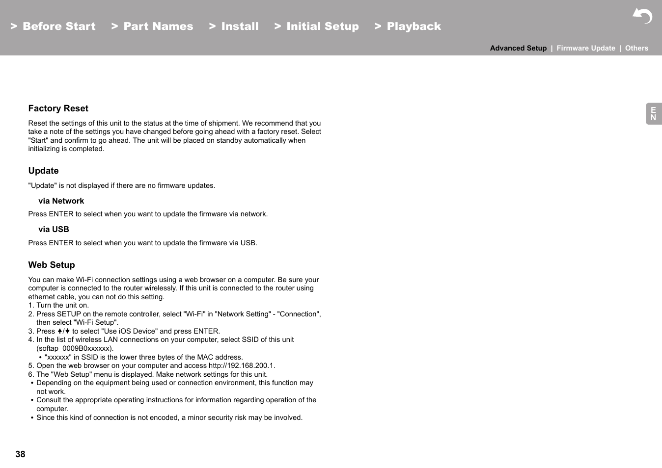 Refer to “web setup” (äp38) | Pioneer X-HM76 User Manual | Page 39 / 330