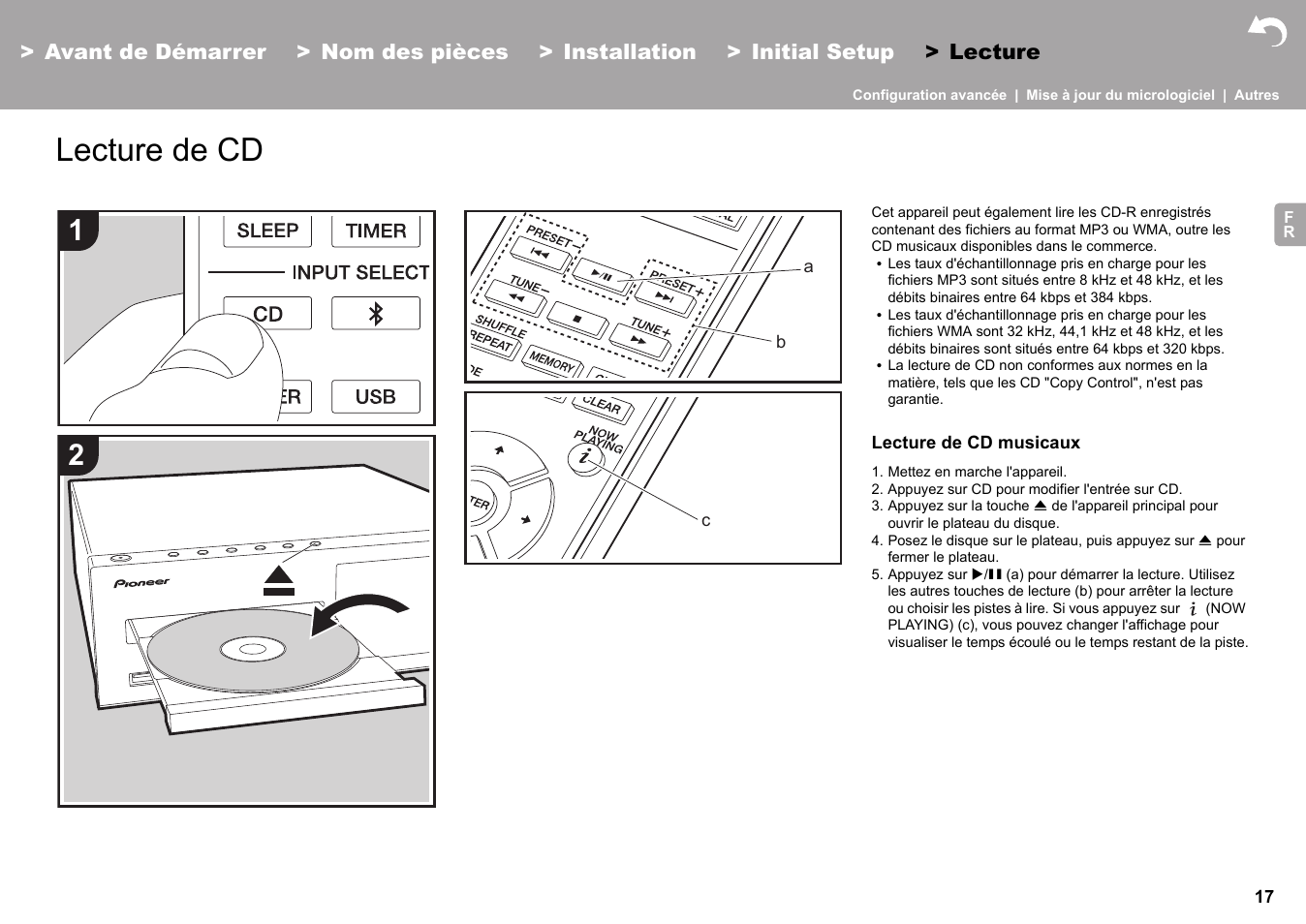 Lecture lecture de cd, Lecture, Lecture de cd | Pioneer X-HM76 User Manual | Page 65 / 330