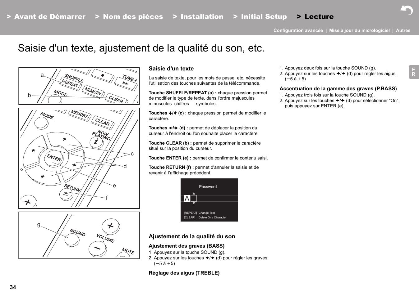 Saisie d'un texte