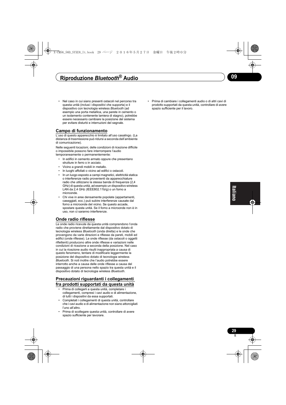 Riproduzione bluetooth, Audio | Pioneer X-CM56 User Manual | Page 131 / 244