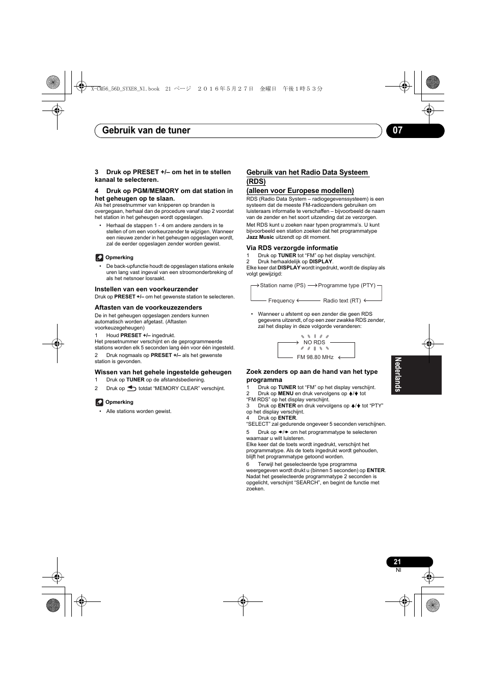 Gebruik van de tuner 07 | Pioneer X-CM56 User Manual | Page 157 / 244