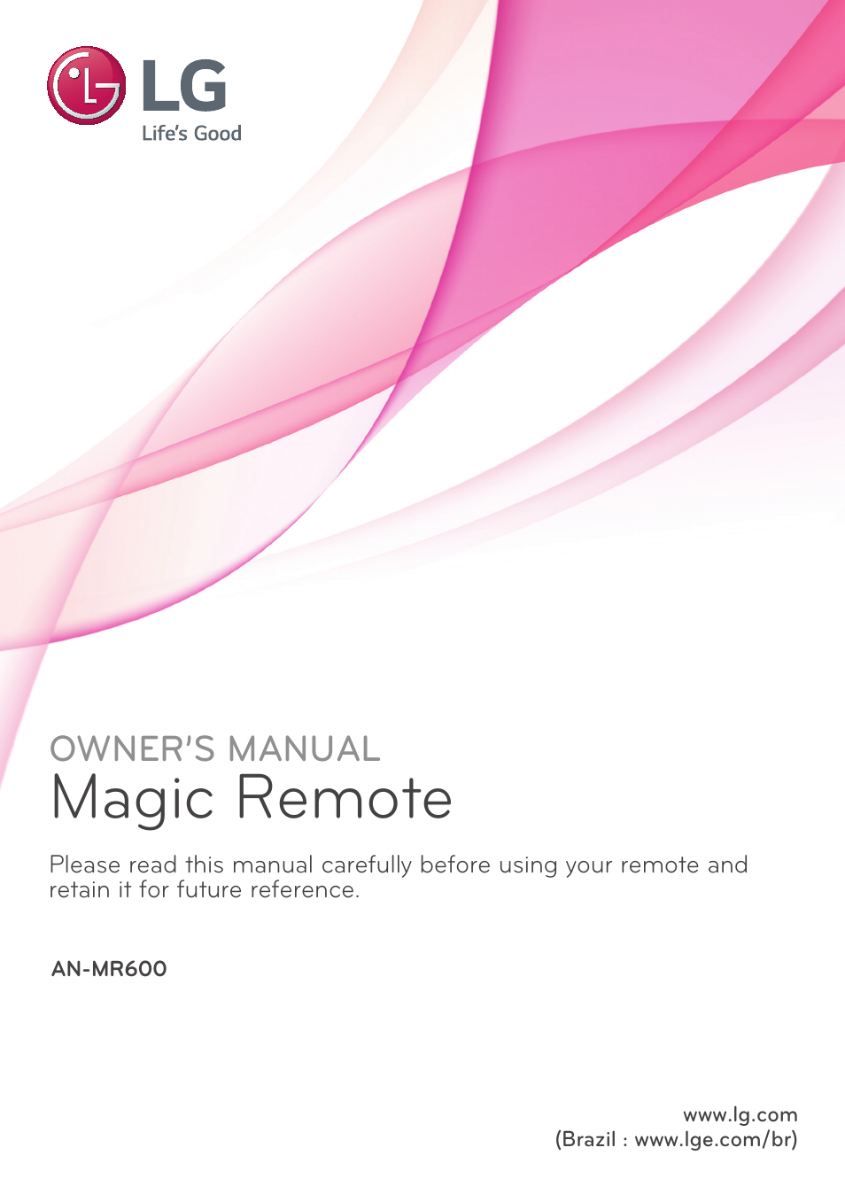 LG AN-MR600 User Manual | 11 pages
