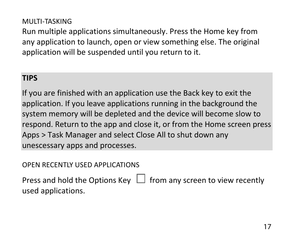 ZTE T84/Telstra Tough Max User Manual | Page 17 / 67