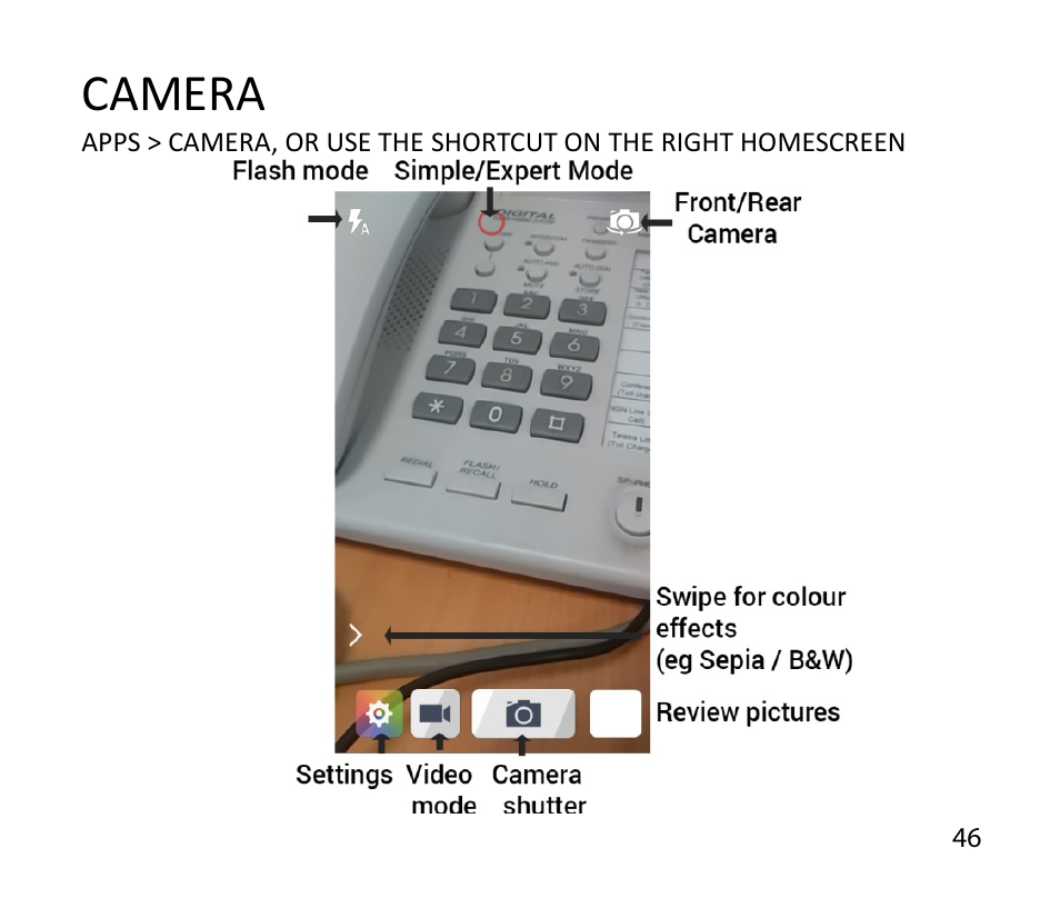 Camera | ZTE T84/Telstra Tough Max User Manual | Page 46 / 67