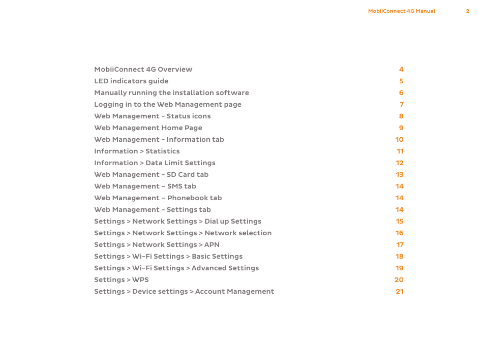 ZTE MF75 User Manual | Page 2 / 38