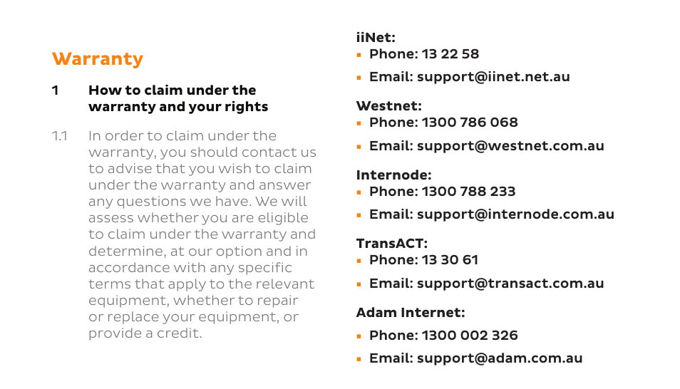 Warranty | ZTE MF75 User Manual | Page 19 / 24