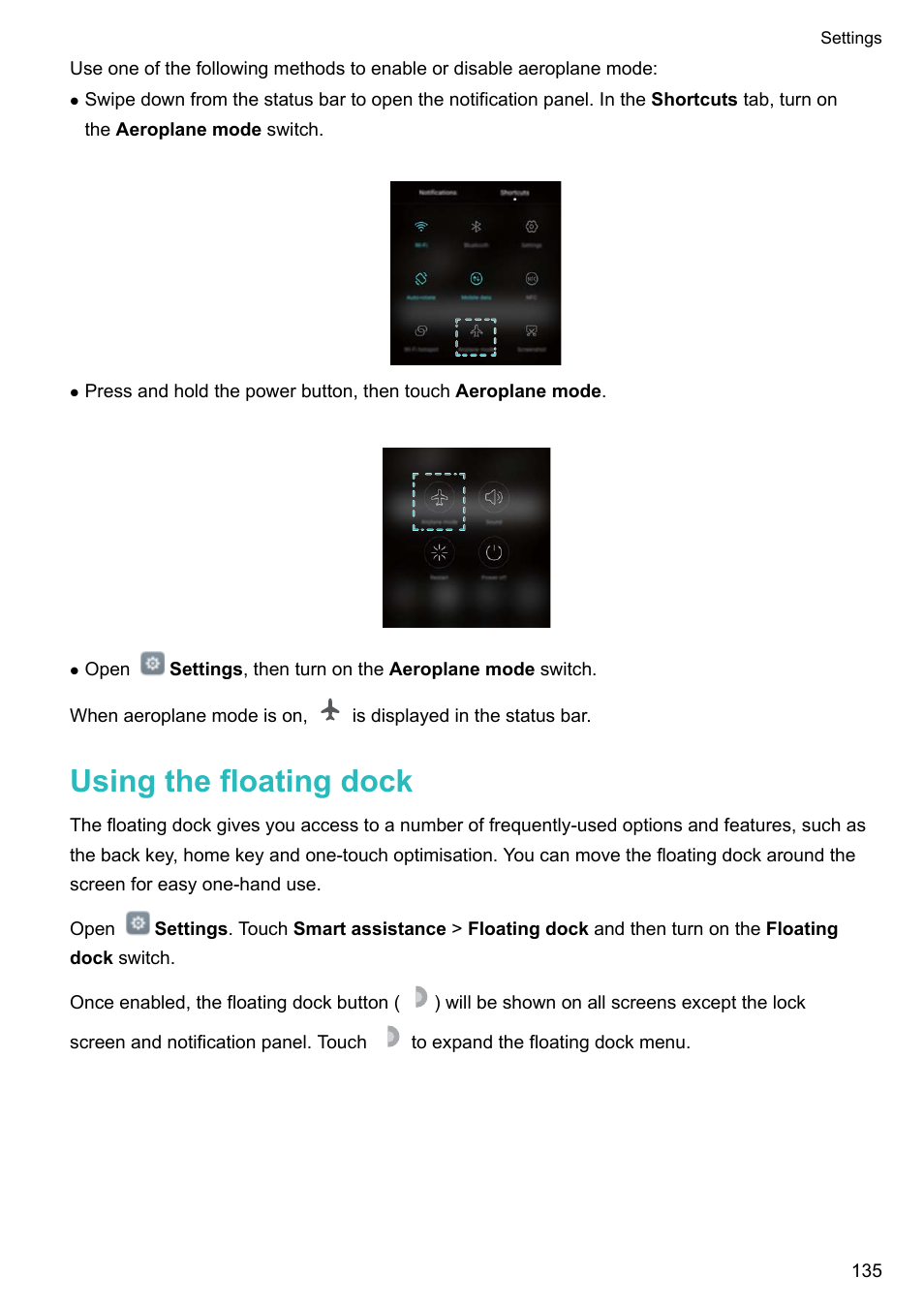Using the floating dock | Honor 8 Pro User Manual | Page 141 / 155