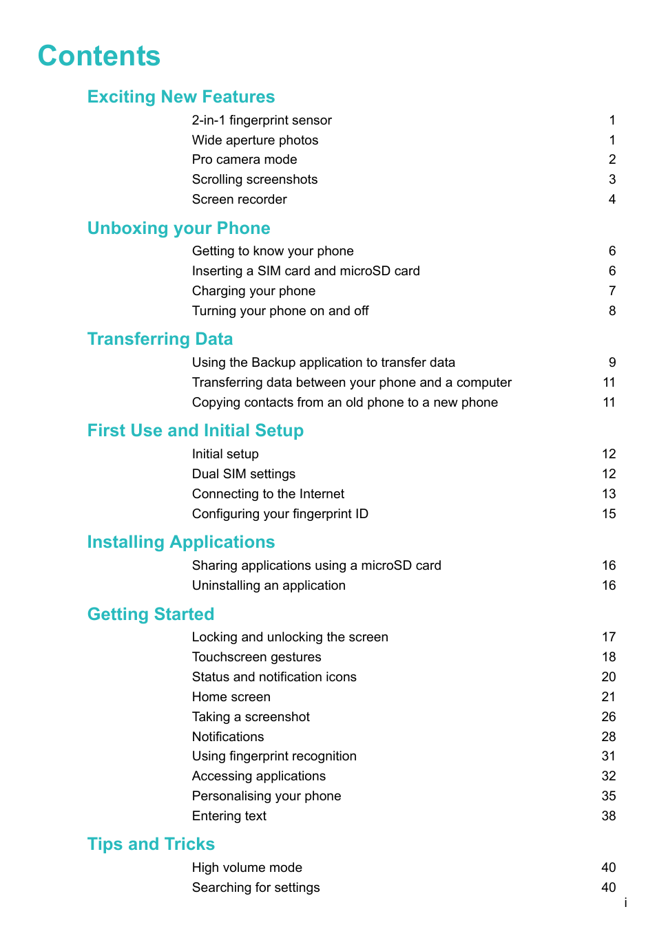 Honor 8 Pro User Manual | Page 2 / 155