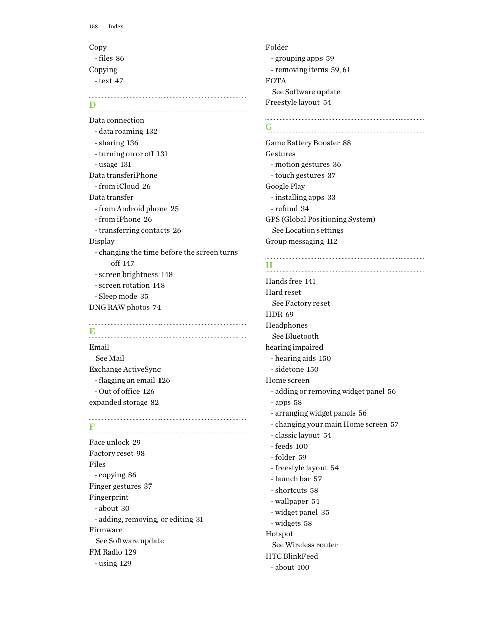 HTC One X10 User Manual | Page 158 / 161