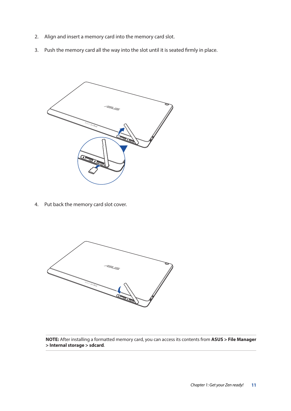 Asus ZenPad 10 (Z300M) User Manual | Page 11 / 126