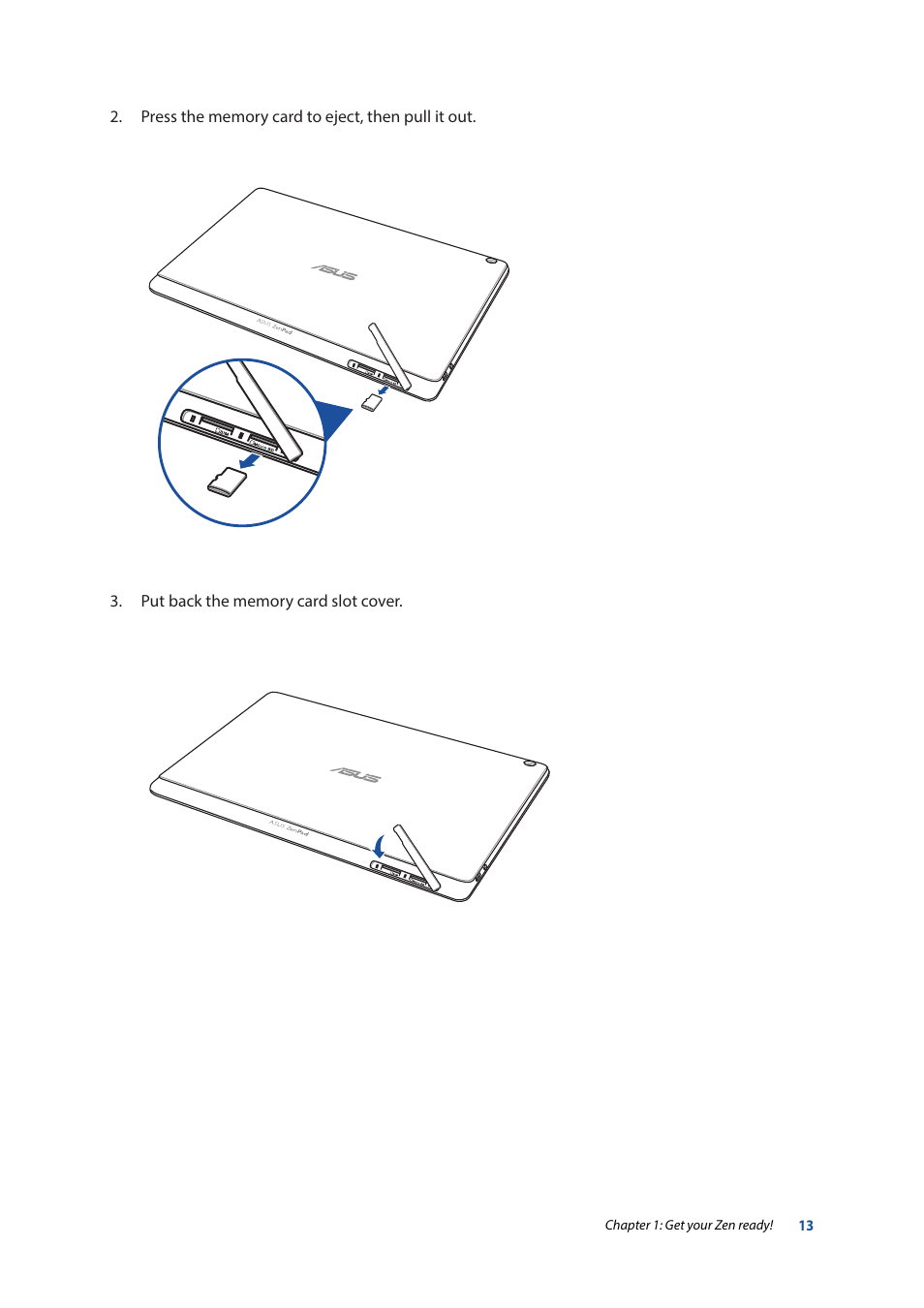 Asus ZenPad 10 (Z300M) User Manual | Page 13 / 126