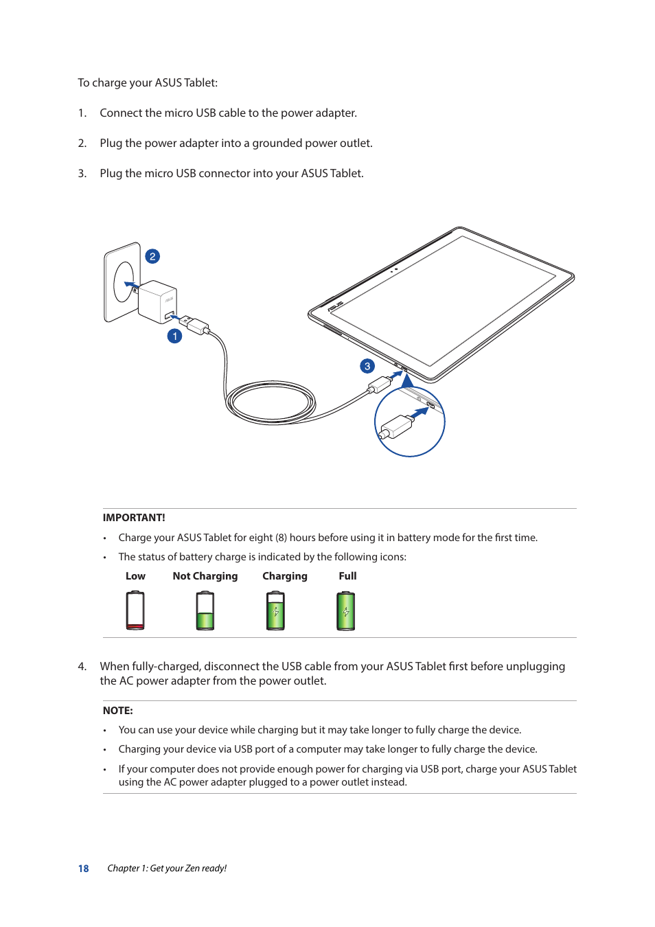 Asus ZenPad 10 (Z300M) User Manual | Page 18 / 126