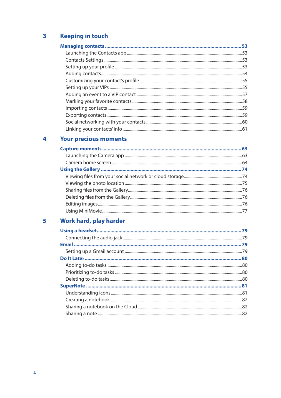 Asus ZenPad 10 (Z300M) User Manual | Page 4 / 126