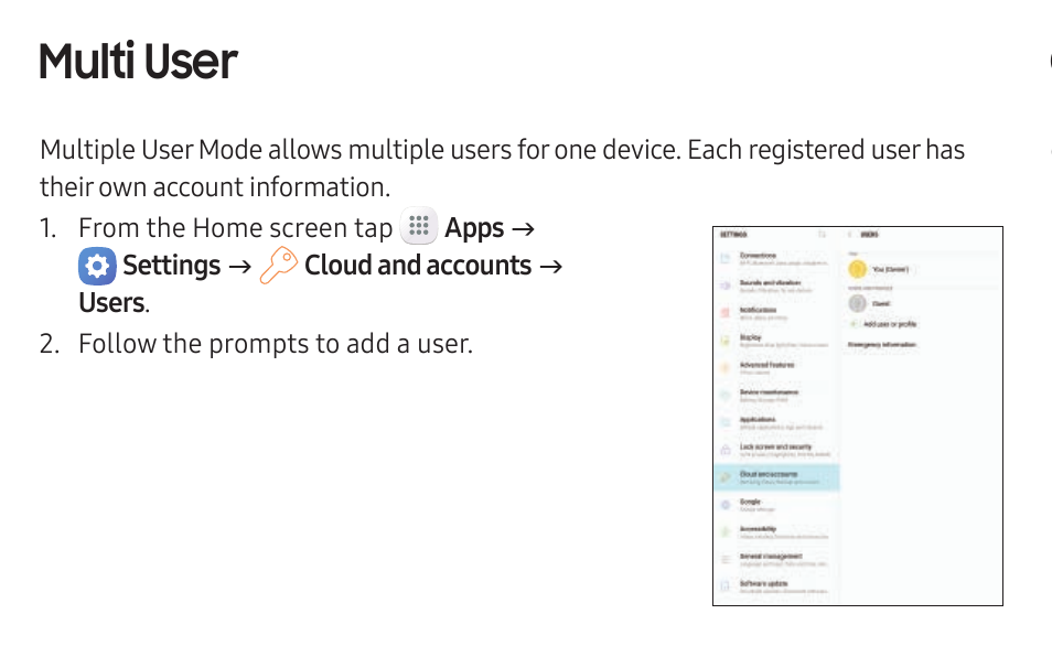 Customize home & lock screen, Multi user | Samsung Galaxy Tab S3 (SM-T825) User Manual | Page 9 / 15