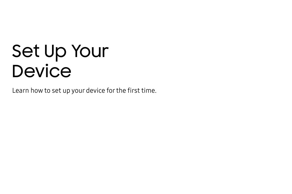 Set up your device | Samsung Galaxy Tab S3 (SM-T825) User Manual | Page 10 / 177