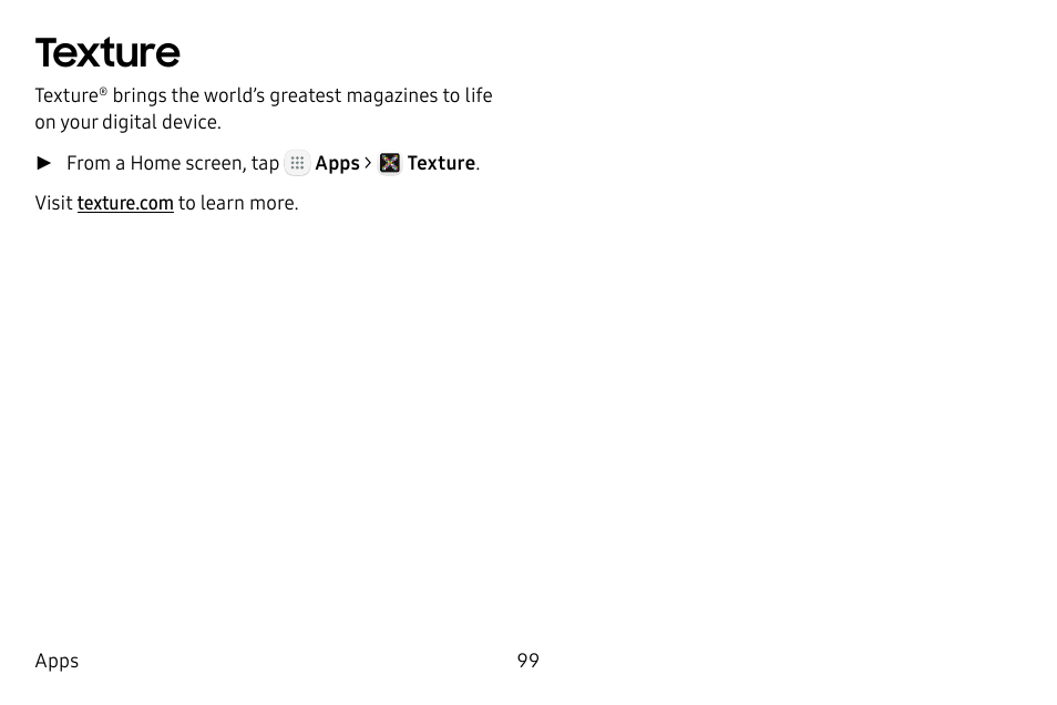 Texture | Samsung Galaxy Tab S3 (SM-T825) User Manual | Page 104 / 177