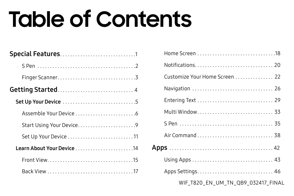 Samsung Galaxy Tab S3 (SM-T825) User Manual | Page 2 / 177