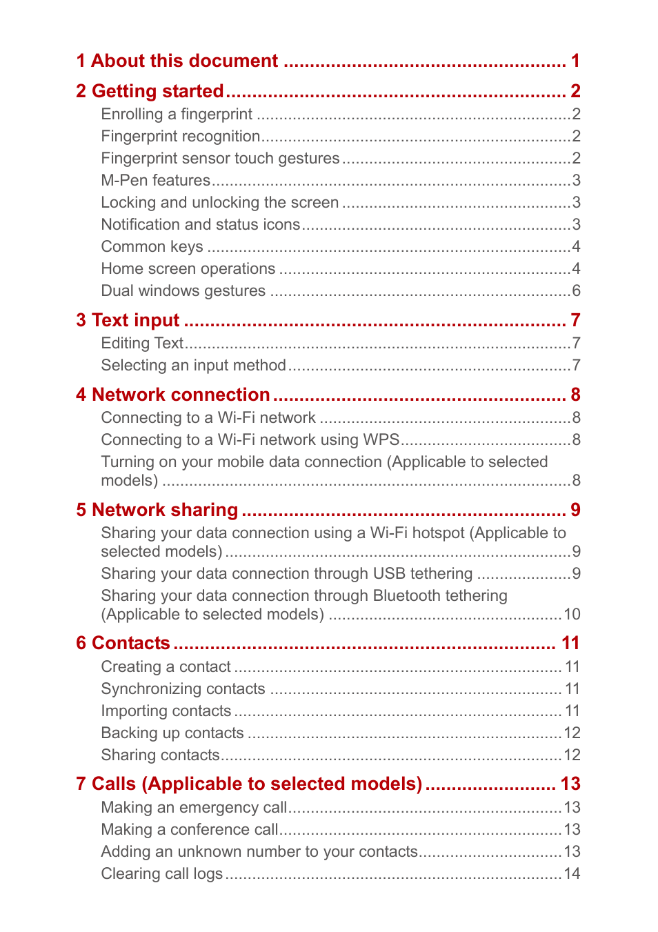 Huawei MediaPad M2 10.1 (M2-A01L) User Manual | Page 2 / 40