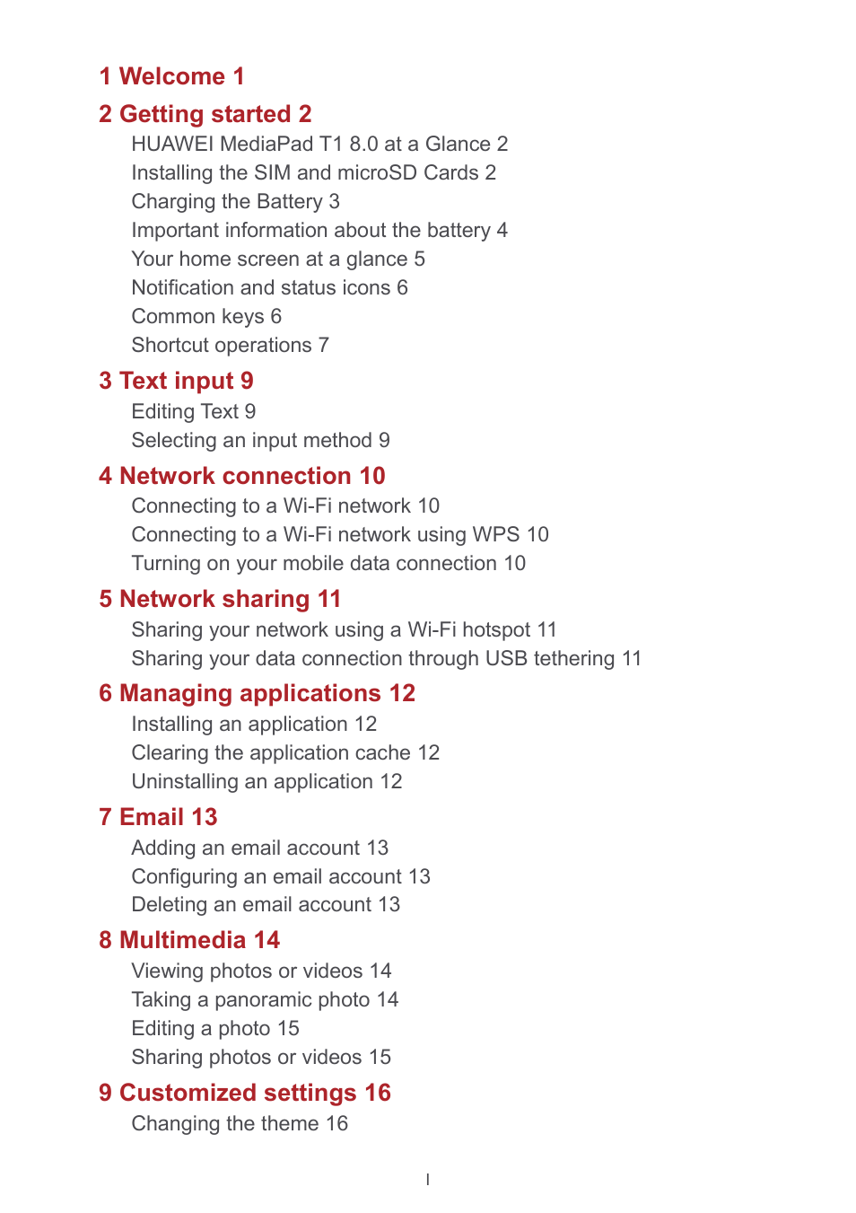 Huawei MediaPad T1 8.0 User Manual | Page 2 / 34