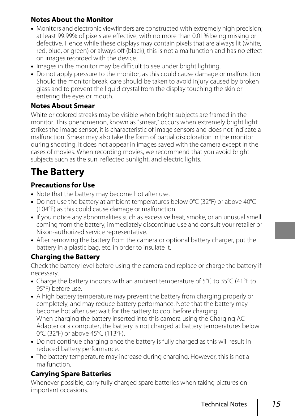 The battery | Nikon Coolpix A100 User Manual | Page 25 / 36