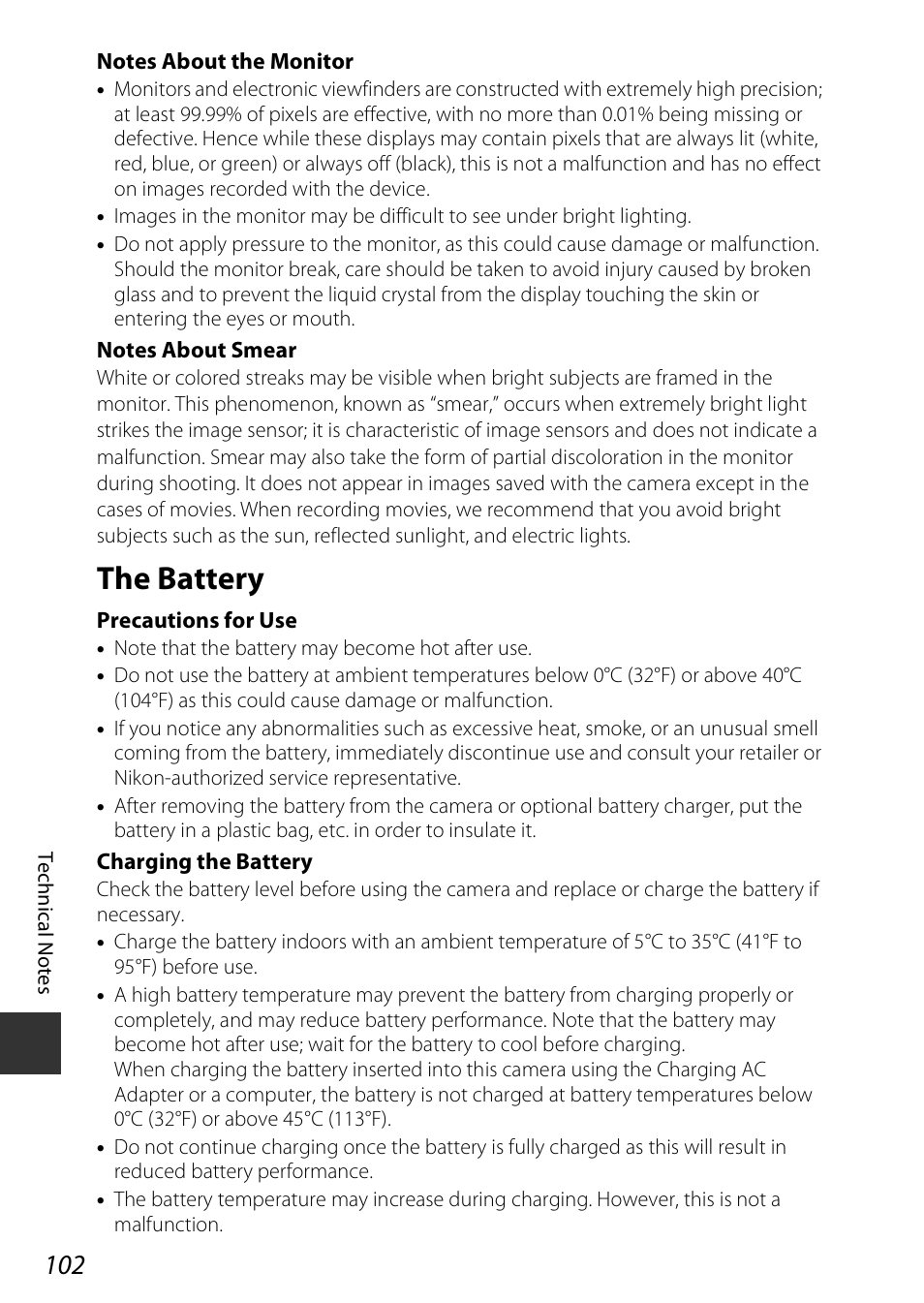 The battery | Nikon Coolpix A100 User Manual | Page 118 / 144