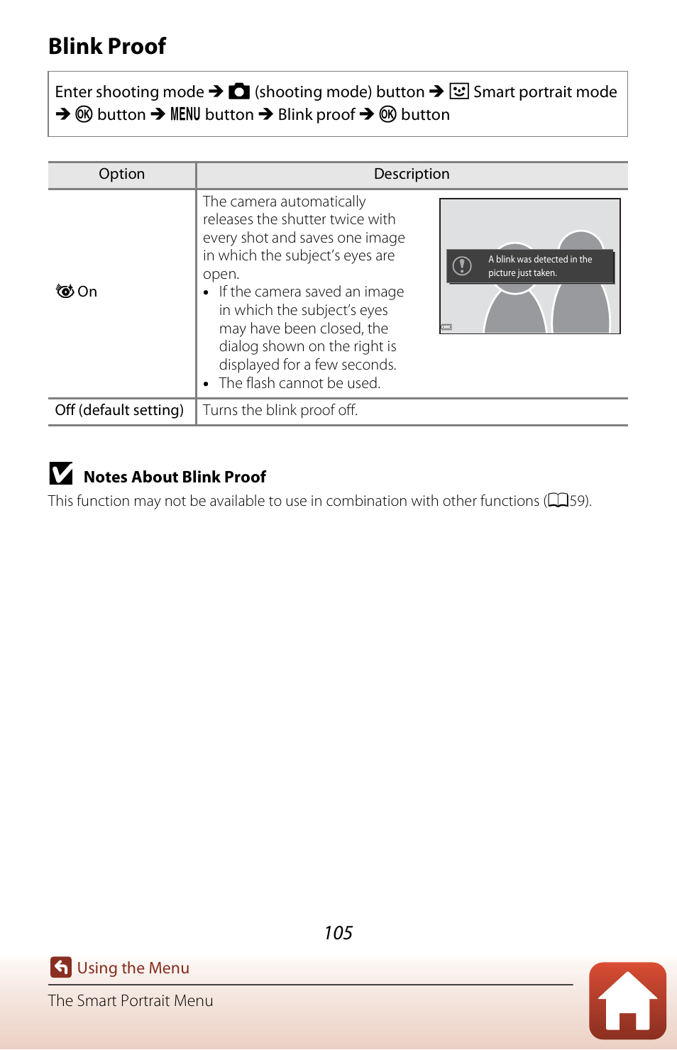 Blink proof, A105) | Nikon Coolpix A300 User Manual | Page 120 / 179