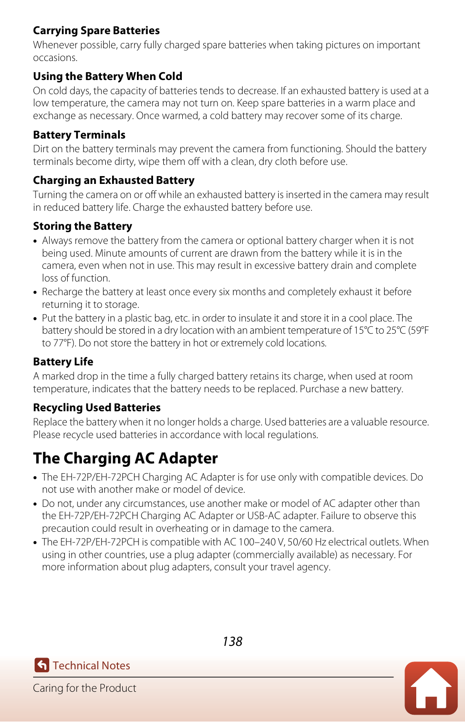 The charging ac adapter | Nikon Coolpix A300 User Manual | Page 153 / 179