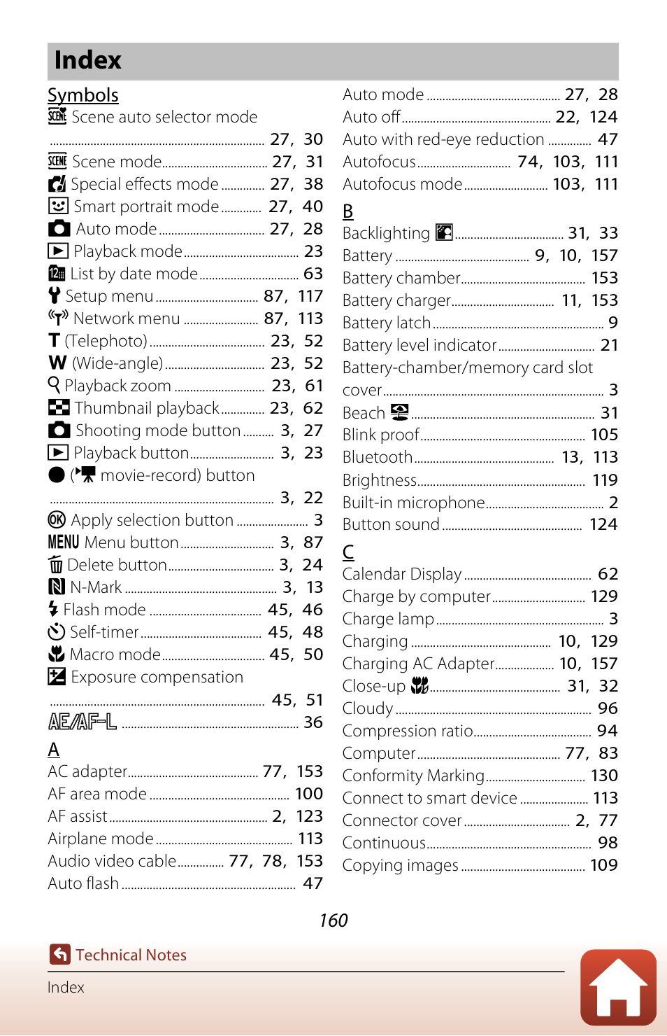 Index | Nikon Coolpix A300 User Manual | Page 175 / 179