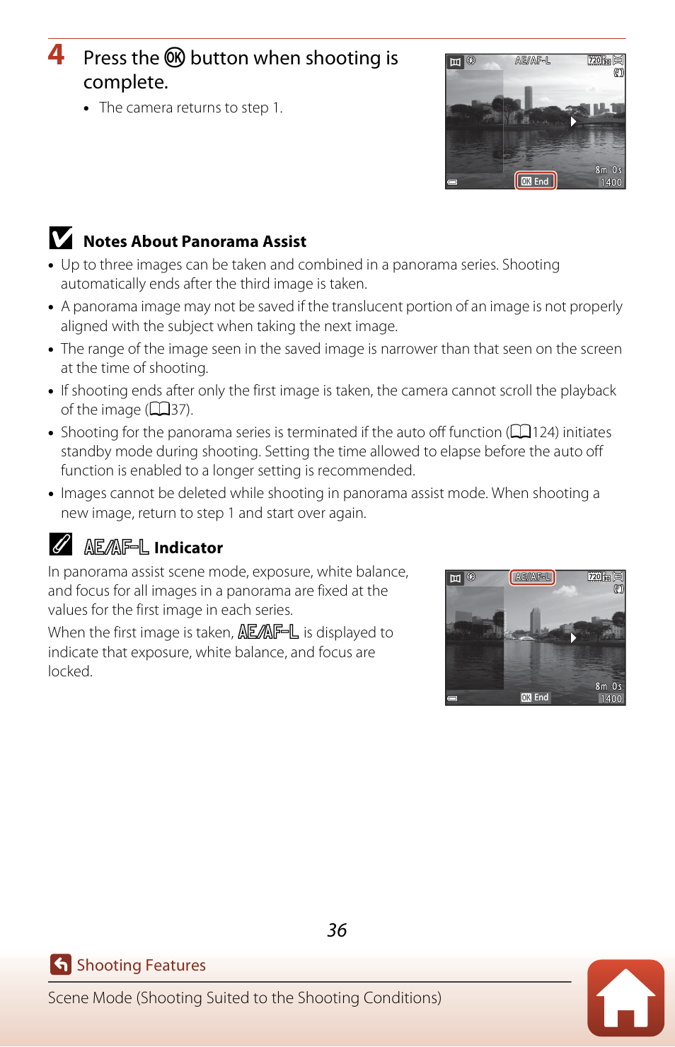 Press the k button when shooting is complete | Nikon Coolpix A300 User Manual | Page 51 / 179