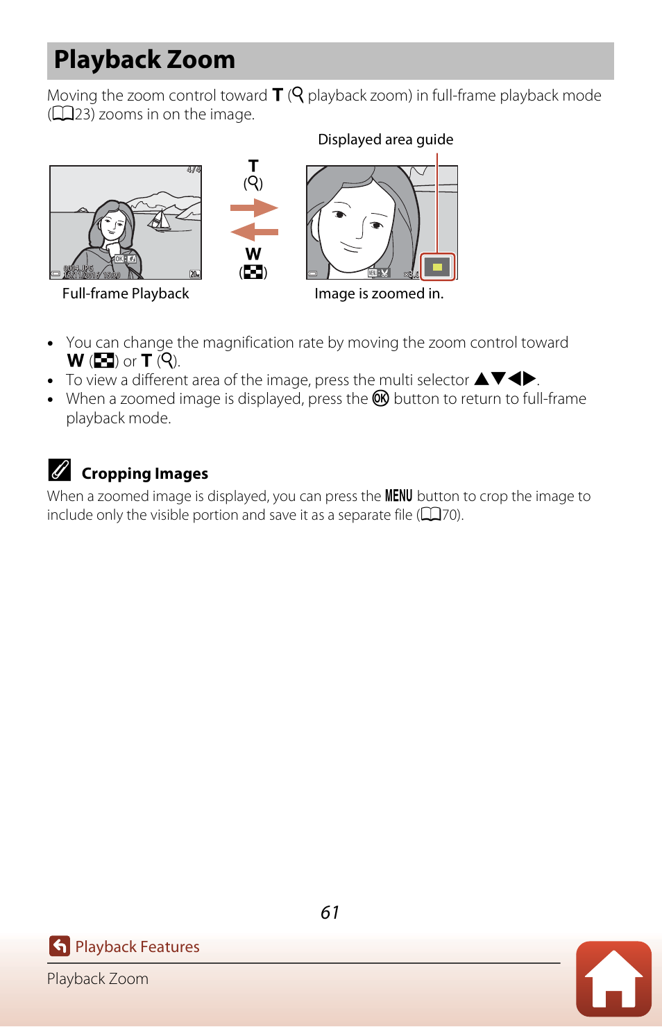 Playback zoom | Nikon Coolpix A300 User Manual | Page 76 / 179