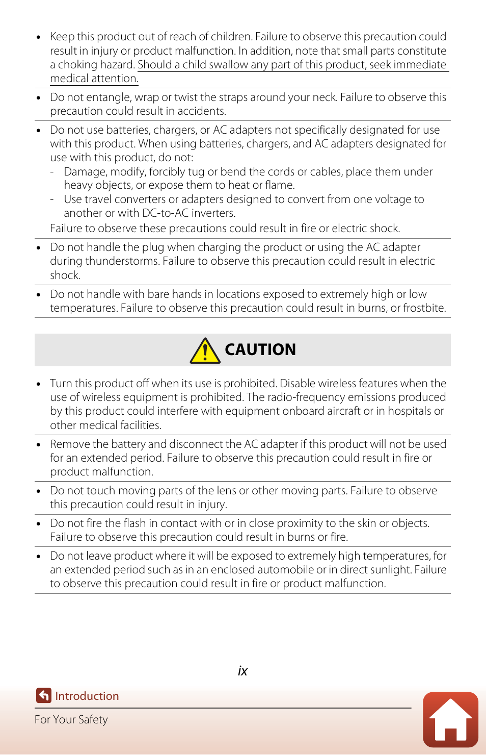 Caution | Nikon Coolpix A300 User Manual | Page 9 / 179