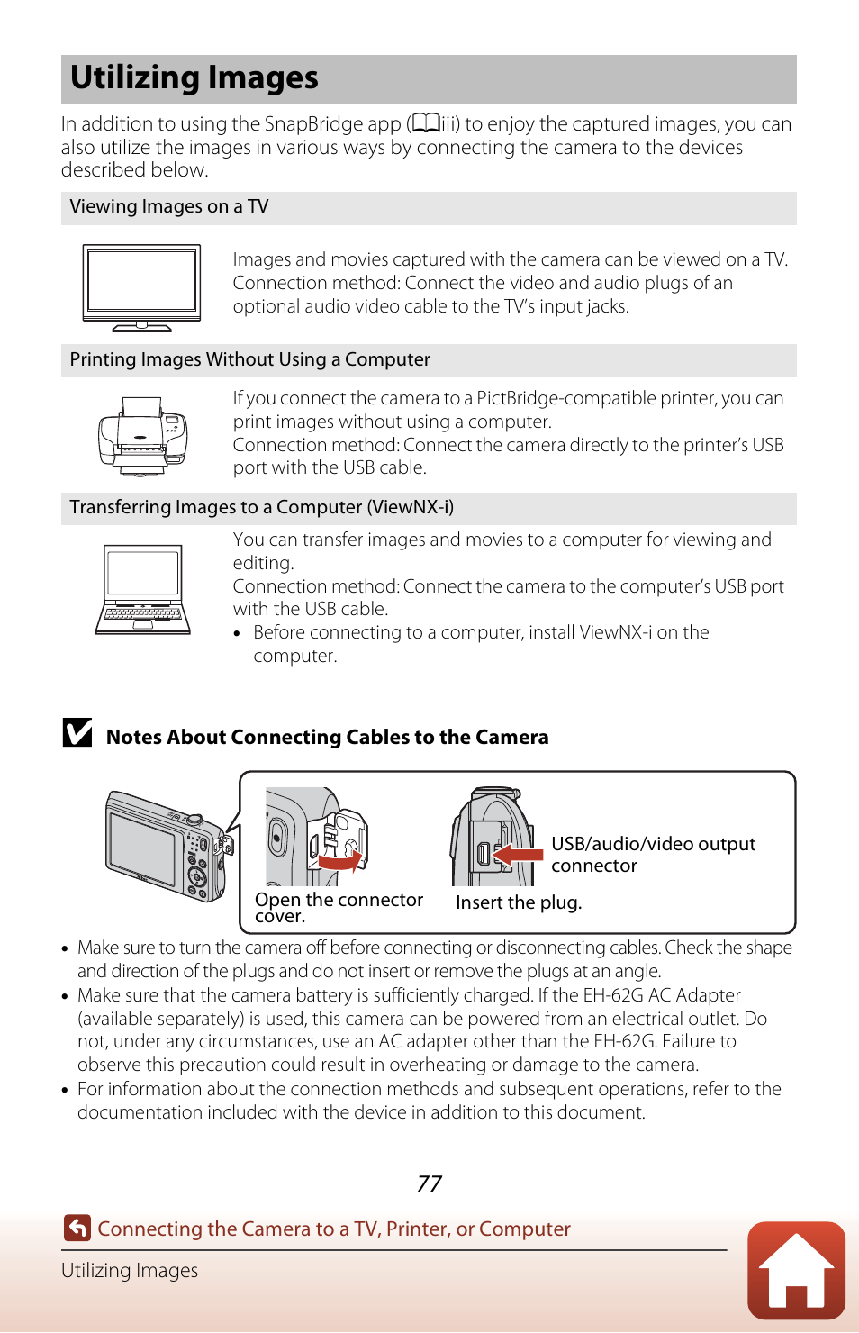 Utilizing images | Nikon Coolpix A300 User Manual | Page 92 / 179
